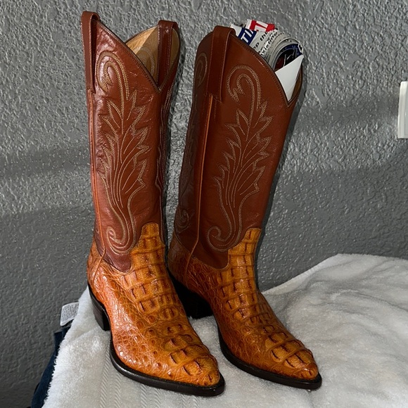 Brown Leather Cowboy Boots